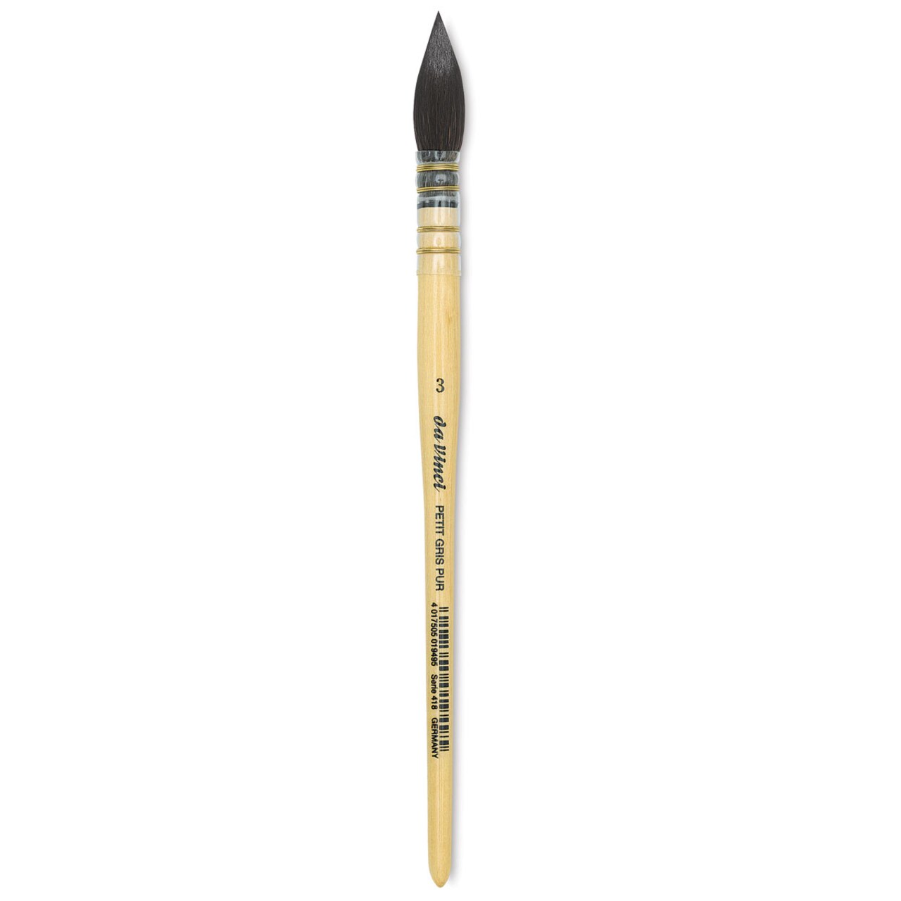Da Vinci Petit Gris Pur Blue Squirrel Brush - Quill, Short Handle, Size 3